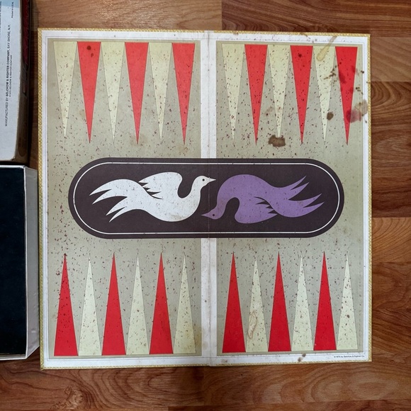 Vintage 70’s Backgammon Set Selchow Righter Complete 1975 Printed in the USA - Picture 13 of 14